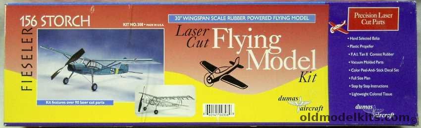 Dumas Fieseler Fi-156 Storch - 30 inch Wingspan For Rubber Power or Electric And R/C Conversion, 308 plastic model kit